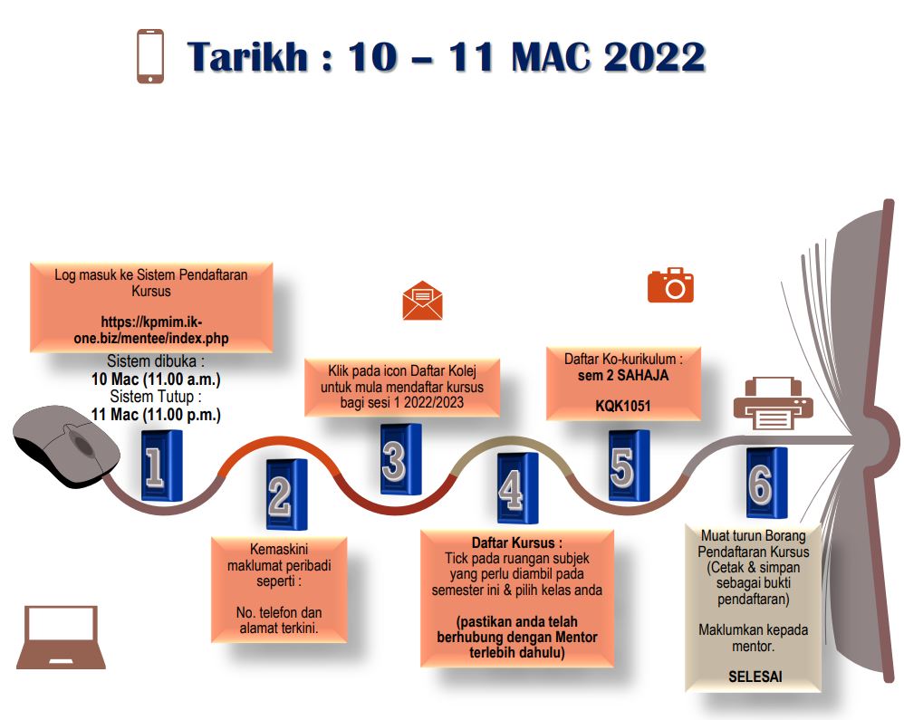 PENDAFTARAN KURSUS SEMESTER 1 SESI AKADEMIK 2021/2022